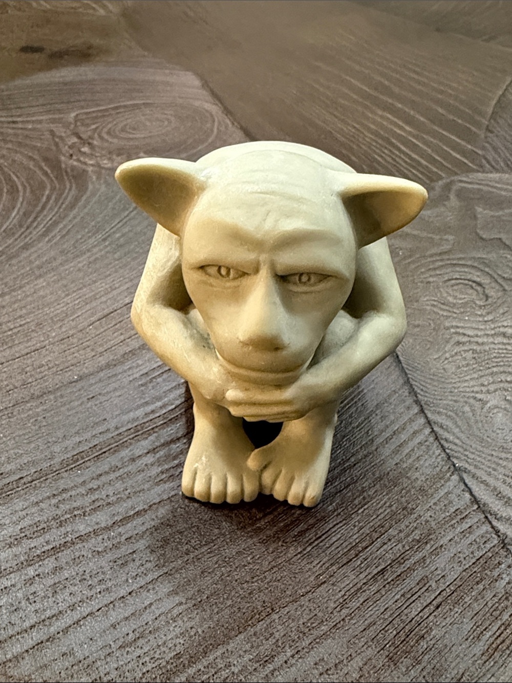 Vintage 1990 Small Clay Dedo Gargoyle Sculpture Signed K. Findling 3" Tall